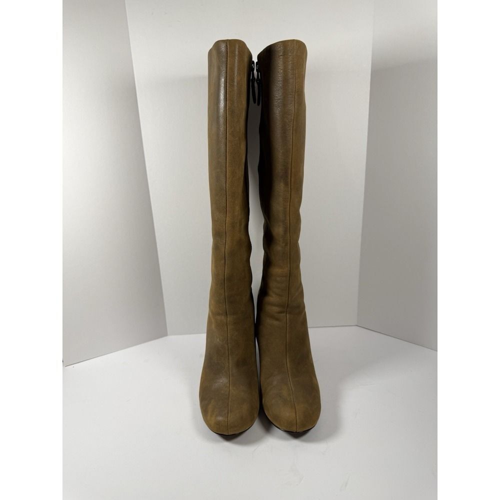 Fossil Tall Leather Riding Boots Brown Zip Classic Knee Western Academia Women 8 - Picture 4 of 16